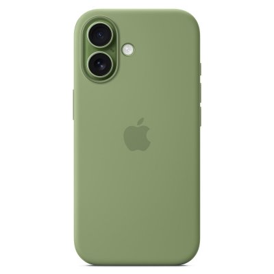 APPLE Coque  en silicone avec MagSafe vert ardoise pour iPhone 17