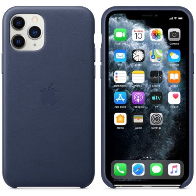 APPLE Coque  iPhone 11 Pro Cuir Bleu nuit
