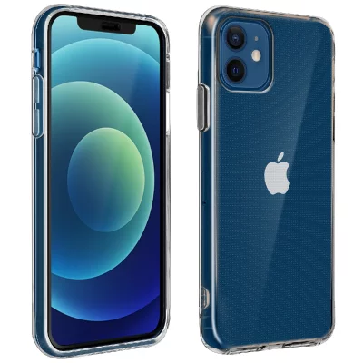 AVIZAR Coque Apple iPhone 12 / 12 Pro Souple et Film Verre Tremp&eacute; Duret&eacute; 9H noir