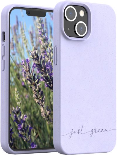 JUST GREEN Coque Apple iPhone 14 Natura Lavande - Eco-con&ccedil;ue  - Neuf