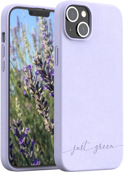JUST GREEN Coque Apple iPhone 14 Plus Biod&eacute;gradable Lavande  - Neuf