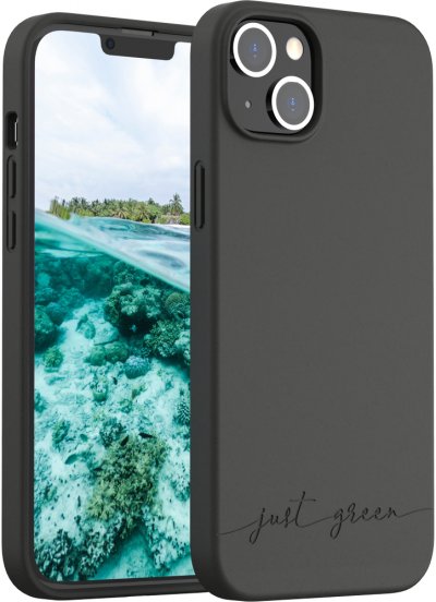 JUST GREEN Coque Apple iPhone 14 Plus Biod&eacute;gradable Noire  - Neuf