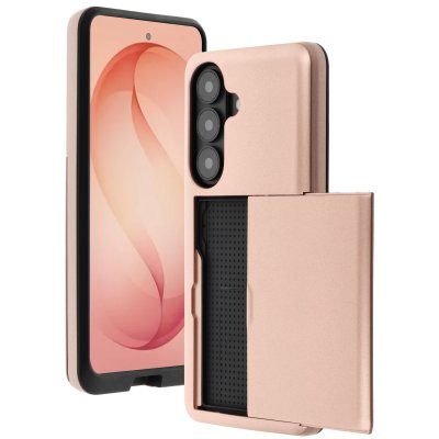 IMOSHION Coque arri&egrave;re avec porte-cartes pour Samsung Galaxy S26 Plus - Rose Gold
