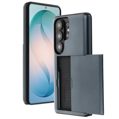IMOSHION Coque arri&egrave;re avec porte-cartes pour Samsung Galaxy S26 Ultra - Bleu fonc&eacute;