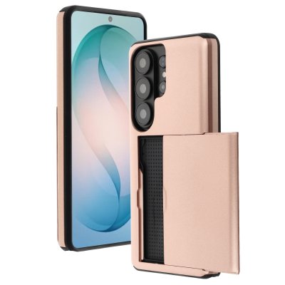 IMOSHION Coque arri&egrave;re avec porte-cartes pour Samsung Galaxy S26 Ultra - Rose Gold