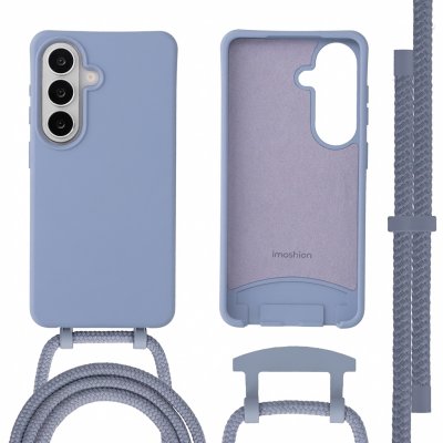 IMOSHION Coque arri&egrave;re Color avec cordon amovible et MagSafe pour Samsung Galaxy S26 - Ash Blue
