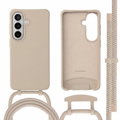 IMOSHION Coque arri&egrave;re Color avec cordon amovible et MagSafe pour Samsung Galaxy S26 - Nude