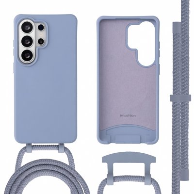 IMOSHION Coque arri&egrave;re Color avec cordon amovible et MagSafe pour Samsung Galaxy S26 Ultra - Ash Blue