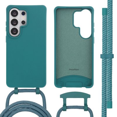 IMOSHION Coque arri&egrave;re Color avec cordon amovible et MagSafe pour Samsung Galaxy S26 Ultra - Dark Green