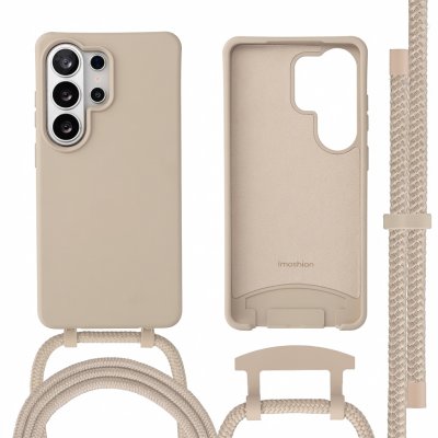 IMOSHION Coque arri&egrave;re Color avec cordon amovible et MagSafe pour Samsung Galaxy S26 Ultra - Nude