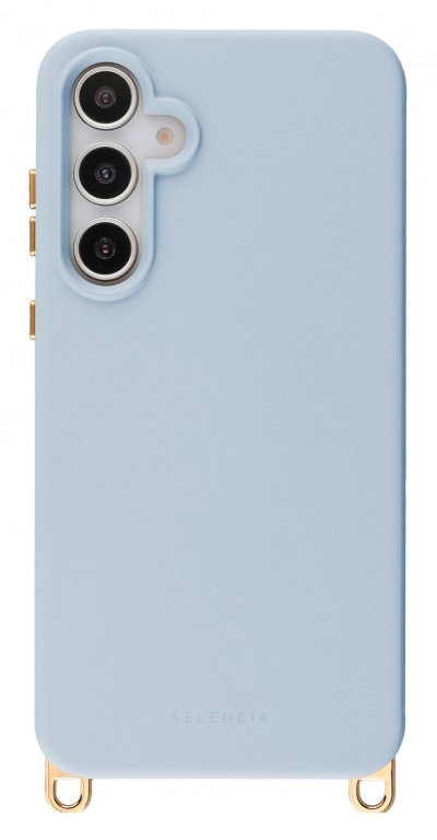 SELENCIA Coque arri&egrave;re Rivi&egrave;ra MagSafe avec crochets amovibles pour Samsung Galaxy S25 / S24 Bleu