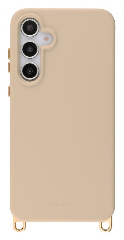 SELENCIA Coque arri&egrave;re Rivi&egrave;ra MagSafe crochets amovibles pour Samsung Galaxy S25 / S24 Milky Latte
