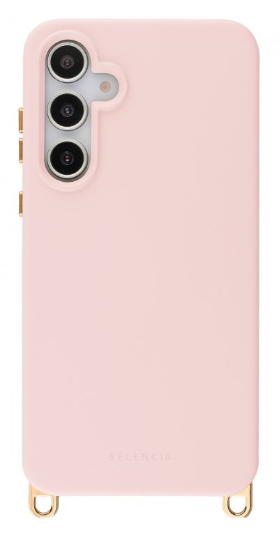 SELENCIA Coque arri&egrave;re Rivi&egrave;ra MagSafe crochets amovibles pour Samsung Galaxy S25 / S24 Sorbet Pink