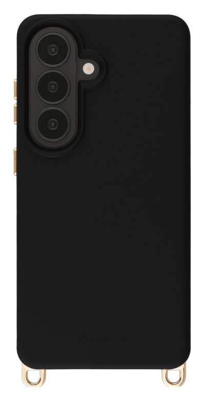 SELENCIA Coque arri&egrave;re Rivi&egrave;ra MagSafe crochets amovibles pour Samsung Galaxy S26 Velvet Black