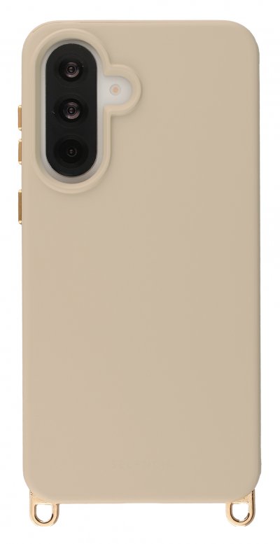 SELENCIA Coque arri&egrave;re Rivi&egrave;ra MagSafe crochets amovibles Silicone pour Samsung Galaxy A37 (5G) Milky Latte