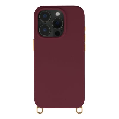 SELENCIA Coque arri&egrave;re Rivi&egrave;ra MagSafe pour iPhone 15 Pro - Bold Burgundy