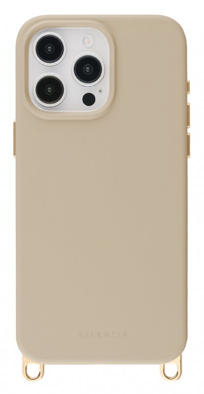 SELENCIA Coque arri&egrave;re Rivi&egrave;ra MagSafe pour iPhone 15 Pro Max - Milky Latte