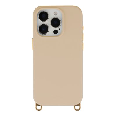 SELENCIA Coque arri&egrave;re Rivi&egrave;ra MagSafe pour iPhone 15 Pro - Milky Latte