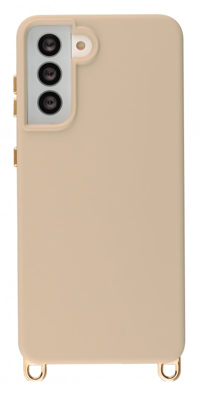 SELENCIA Coque arri&egrave;re Rivi&egrave;ra MagSafe pour Samsung Galaxy S21 - Crochets amovibles - Silicone Beige
