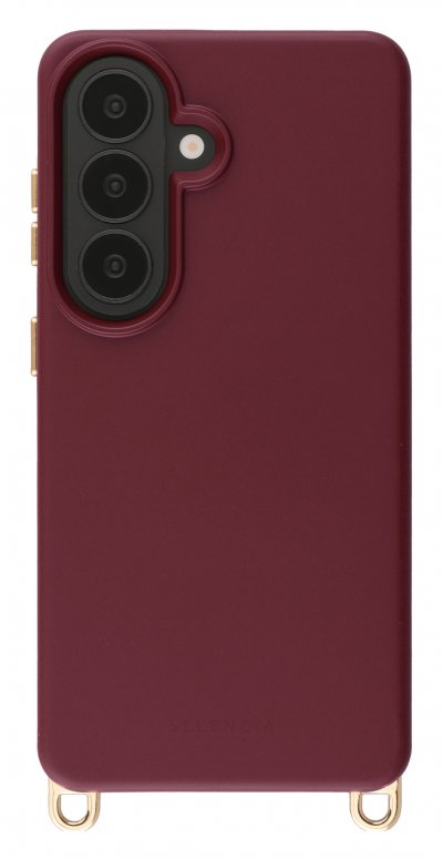 SELENCIA Coque arri&egrave;re Rivi&egrave;ra MagSafe pour Samsung Galaxy S26 - Bold Burgundy