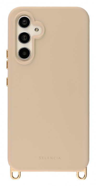 SELENCIA Coque arri&egrave;re Rivi&egrave;ra Samsung Galaxy A54 (5G) MagSafe Crochets Amovibles Beige