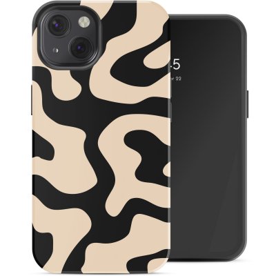 SELENCIA Coque arri&egrave;re Vivid avec MagSafe pour iPhone 13 - Art Wave Black