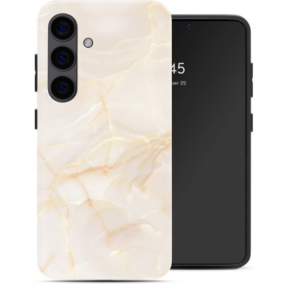 SELENCIA Coque arri&egrave;re Vivid avec MagSafe pour Samsung Galaxy S24 - Golden Beige Marble