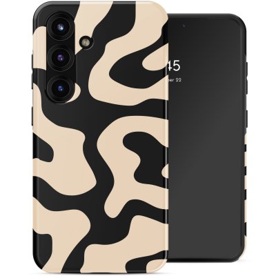 SELENCIA Coque arri&egrave;re Vivid avec MagSafe pour Samsung Galaxy S25 - Art Wave Black