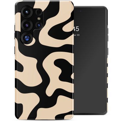 SELENCIA Coque arri&egrave;re Vivid avec MagSafe pour Samsung Galaxy S25 Ultra - Art Wave Black