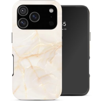 SELENCIA Coque arri&egrave;re Vivid pour iPhone 17 Pro Max - Golden Beige Marble