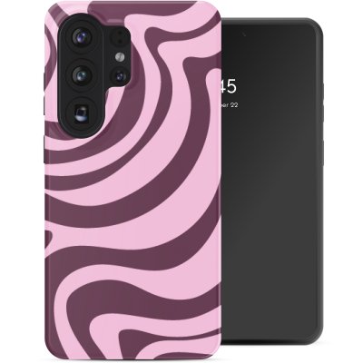 SELENCIA Coque arri&egrave;re Vivid pour Samsung Galaxy S26 Ultra - Wavy Swirl Pink Plum