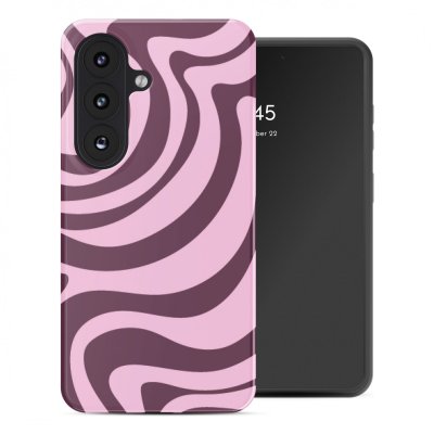 SELENCIA Coque arri&egrave;re Vivid pour Samsung Galaxy S26 - Wavy Swirl Pink Plum