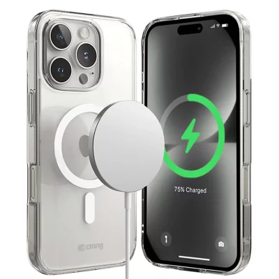 CRONG Coque Clear MAG Cover pour iPhone 16 Pro Max Compatible MagSafe Transparent - Neuf