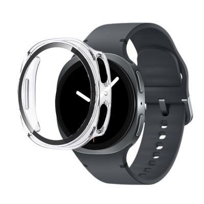 PHONILLICO Coque compatible Samsung Galaxy Watch 8 44mm - Protection rigide &eacute;tui transparent &eacute;cran verre tremp&eacute;