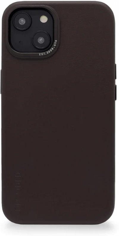 DECODED Coque Coque Compatible avec le MagSafe en cuir pour iPhone 14 Marron