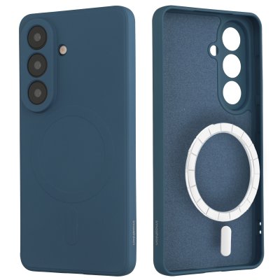 IMOSHION Coque Couleur avec MagSafe pour Samsung Galaxy S26 - Bleu fonc&eacute;