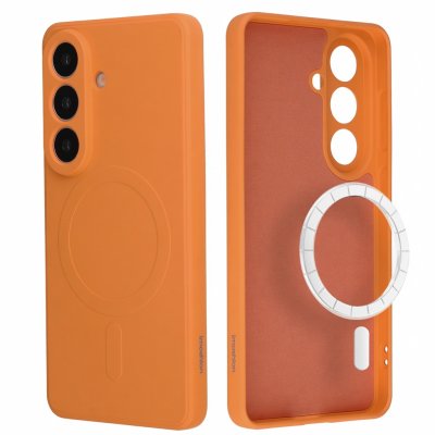 IMOSHION Coque Couleur avec MagSafe pour Samsung Galaxy S26 - Orange