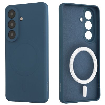 IMOSHION Coque Couleur avec MagSafe pour Samsung Galaxy S26 Plus - Bleu fonc&eacute;