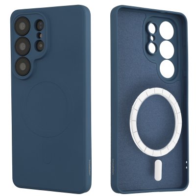 IMOSHION Coque Couleur avec MagSafe pour Samsung Galaxy S26 Ultra - Bleu fonc&eacute;