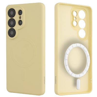 IMOSHION Coque Couleur avec MagSafe pour Samsung Galaxy S26 Ultra - Vanilla