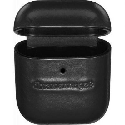 DBRAMANTE1928 Coque cuir copenhagen noire pour airpods 