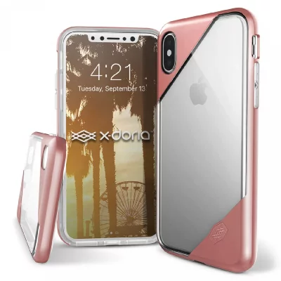 X-DORIA Coque DASH de  pour iPhone X rose et transparent