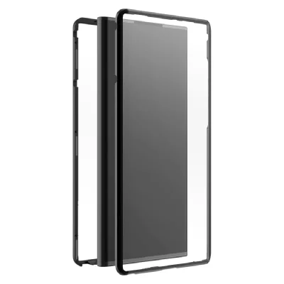 BLACK ROCK Coque de protection 360&deg; Glass pour Samsung Galaxy S22 Ultra (5G), noir