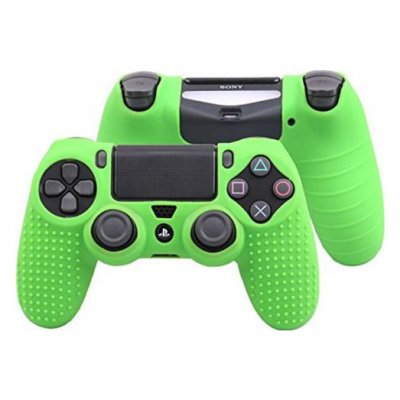 OEM Coque de protection en silicone antid&eacute;rapant pour manette PS4/Slim/Pro - Vert
