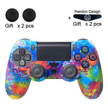 GENERIQUE Coque de protection en silicone avec 2 couverture de joystick pour Manette PS4 Multicolore #1