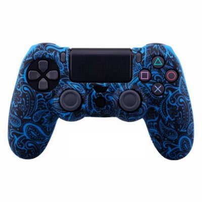 OEM Coque de protection en silicone pour manette PS4/Slim/Pro - Bleu fonc&eacute;