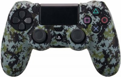 OEM Coque de protection en silicone pour manette PS4/Slim/Pro - Camouflage Vert