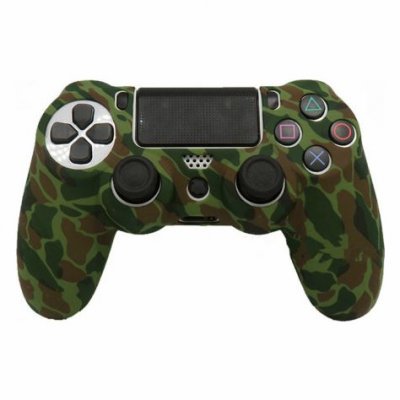OEM Coque de protection en silicone pour manette PS4/Slim/Pro - Vert fonc&eacute;