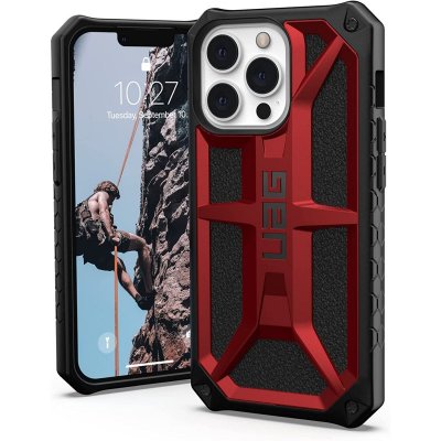 UAG Coque de protection Monarch pour iPhone 13 Pro - Noir et rouge - Neuf