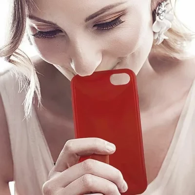 OCSTORE Coque de protection Sense Aroma - KSIX - Mod&egrave;le SENSE AROMA - Antid&eacute;rapant - Rouge